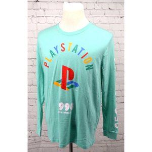 PLAYSTATION Men's Long Sleeve T-Shirt‎ SIZE LARGE Minato Tokyo Japan - Green